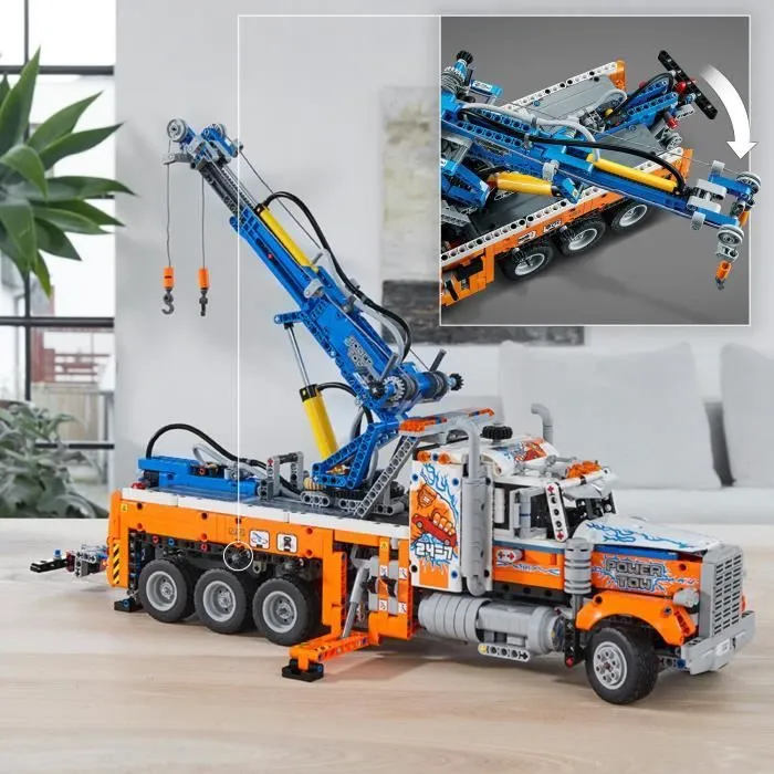 LEGO® 42128 Technic Le Camion de Remorquage Lourd Camion Jouet avec Grue, Jouet de Construction pour Enfants-2