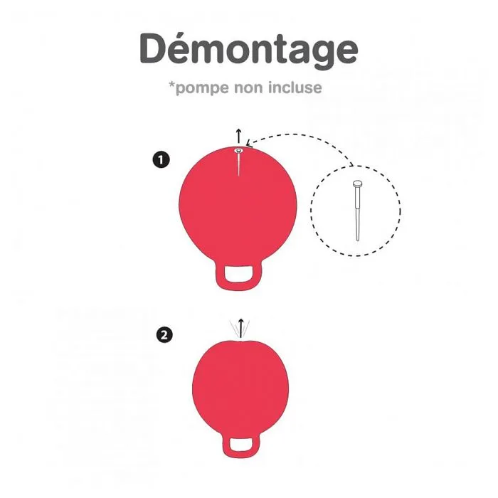 Ballon sauteur XXL LUDI Rouge - Pour enfants dès 5 ans - Résistant et polyvalent-3