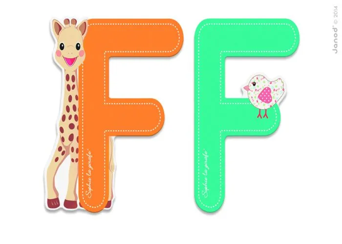 Janod - Lettre F Sophie la Girafe - JURATOYS-0