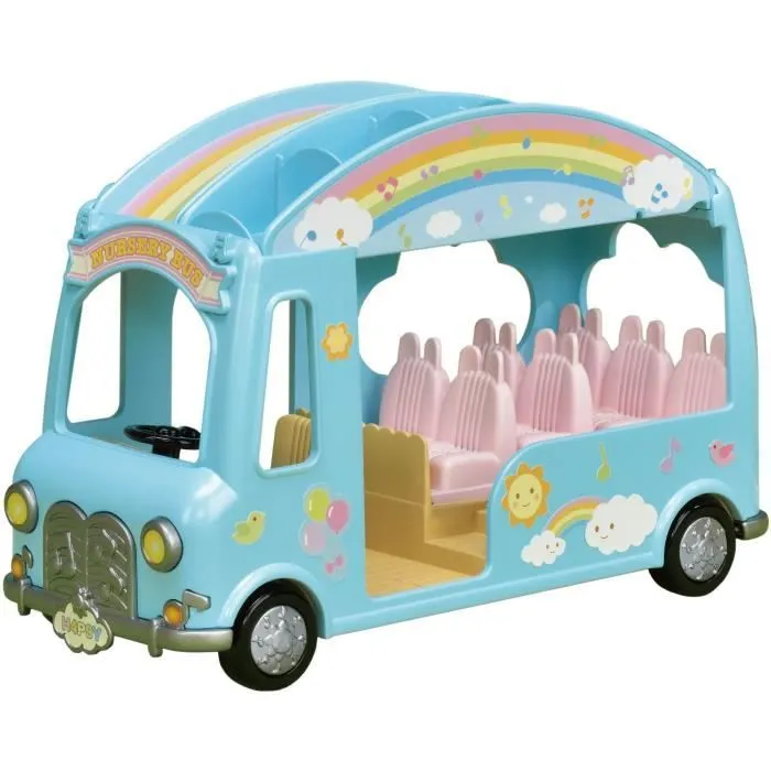 Bus Arc-en-Ciel - SYLVANIAN FAMILIES - Mixte - A partir de 3 ans - Crèche et école-0