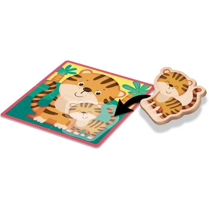Puzzle animaux - Jeu Montessori - MONTESSORI BOIS - Pièces Texturées, Illustrations Réalistes-3