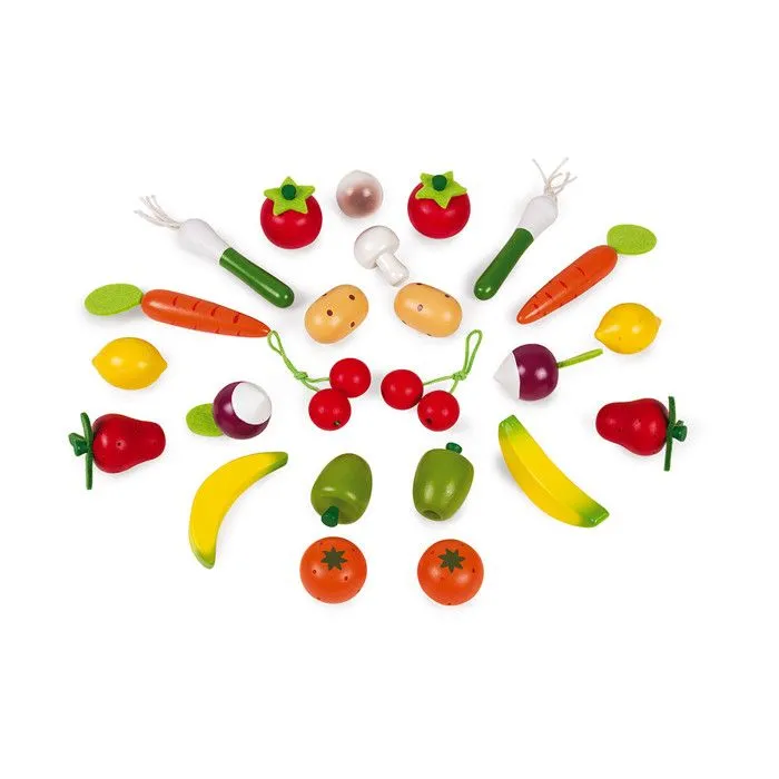 Janod - Panier de 24 fruits et légumes - JURATOYS-2