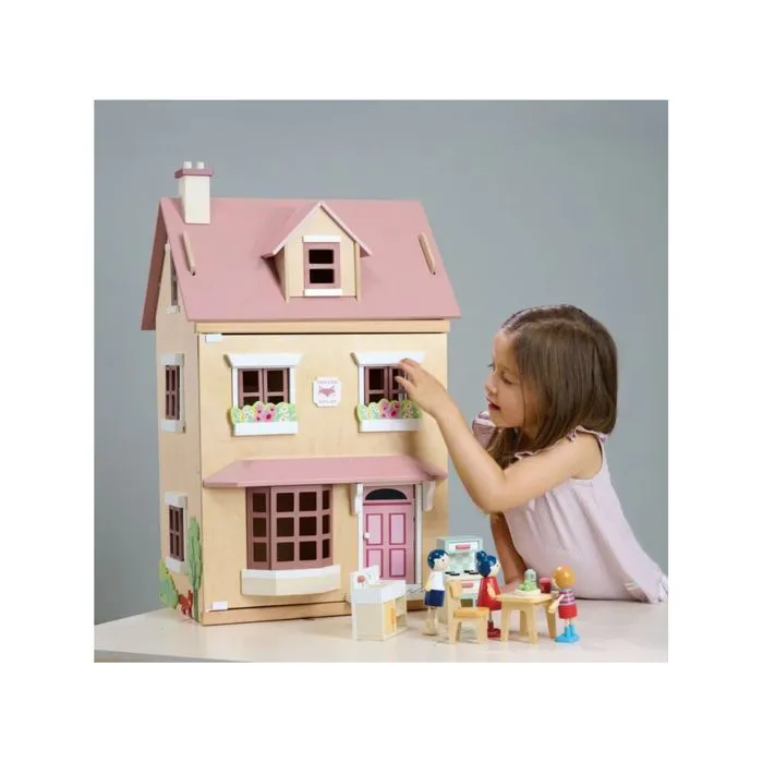 Maison de poupées - Tender Leaf - Villa Foxtail - Bois - 44x37x71cm - Meubles inclus-2