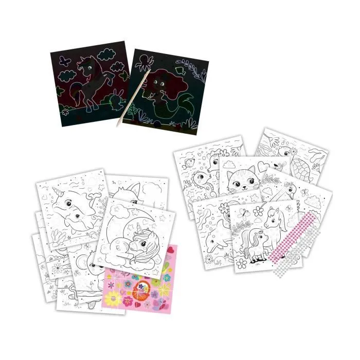 Cahier d’activités de coloriage à paillettes 3 en 1-1