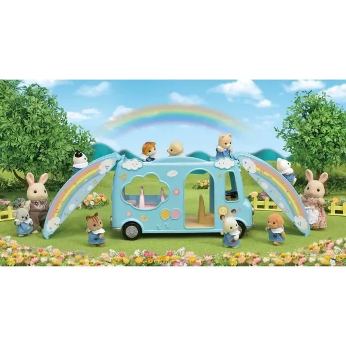 Bus Arc-en-Ciel - SYLVANIAN FAMILIES - Mixte - A partir de 3 ans - Crèche et école-4