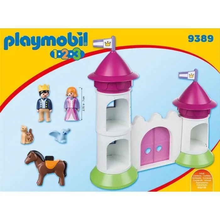 Jouet - PLAYMOBIL - Château de princesse avec tours empilables - Mixte - A partir de 18 mois-1