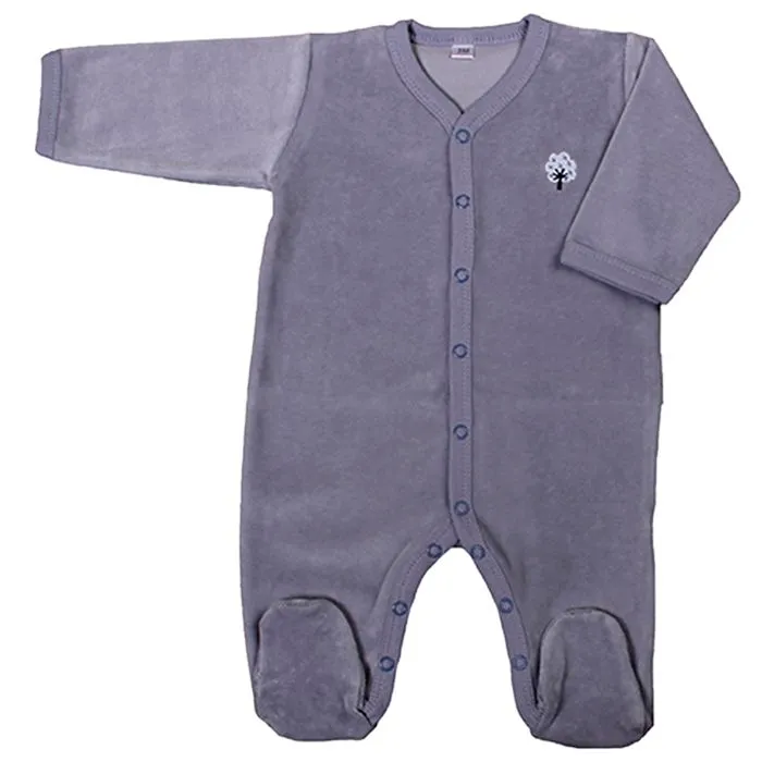 Pyjama velours Coton bio Océan - Éveil et Nature-0