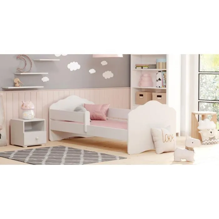 Lit enfant pour une fille FALA 160x80 cm +SOMMIER+MATELAS-1