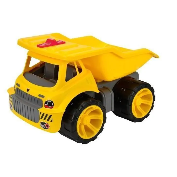 Camion Benne - Smoby - BIG MAXI - Benne basculante - Grosses roues soft silencieuses - Jaune-0
