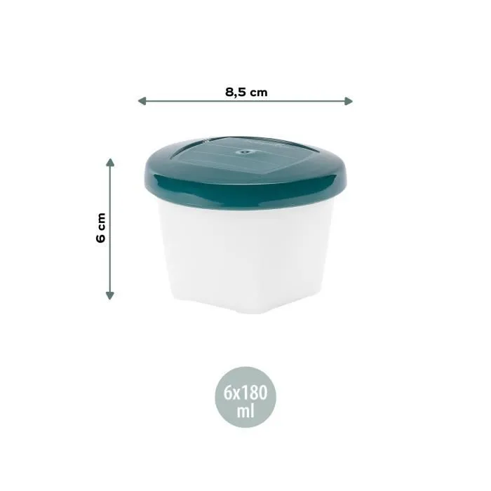 Babymoov Pots de conservation Babybols Biosourcés - Lot de 6x180ml-4