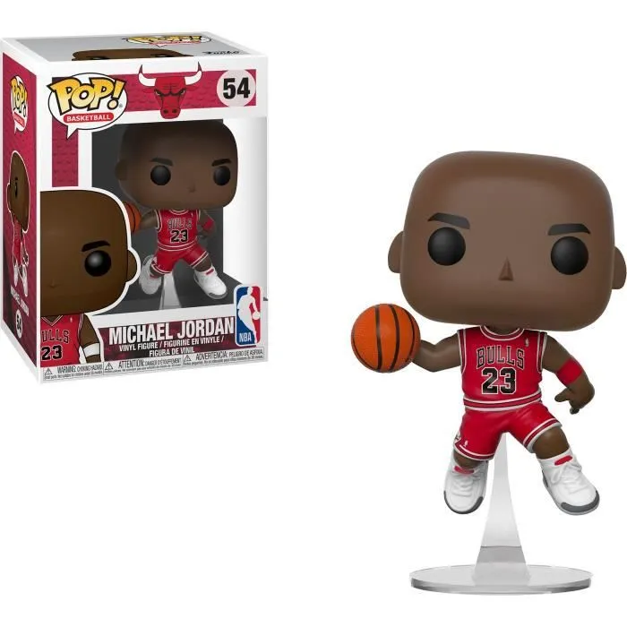 Figurine Funko Pop! NBA: Bulls - Michael Jordan - 9 cm - Noir - Mixte - NBA - Figurine - Pop !-0