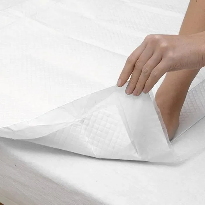 Lot de 100 alèses jetables, imperméables - 60 x 90 cm - Blanc - Vivezen-3