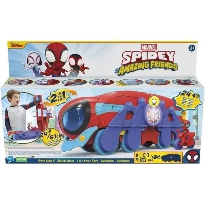 Quartier général Arachno-mobile 2 en 1 deluxe, Spidey et ses Amis Extraordinaires, jouet préscolaire, dès 3 ans-3