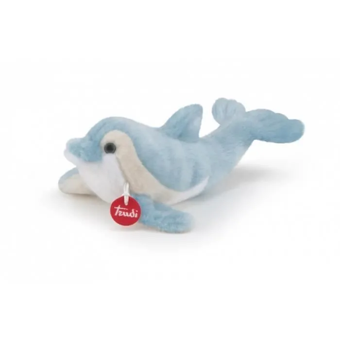 Peluche dauphin câlin Dino 50 cm bleu/blanc taille L - TRUDI - Plush - Enfant - Intérieur-0