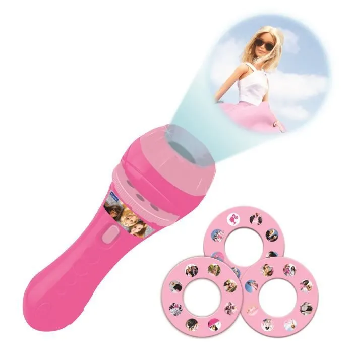 Projecteur à histoires - Barbie - Lampe torche - 3 disques inclus - 24 images - Pour enfants à partir de 3 ans-0