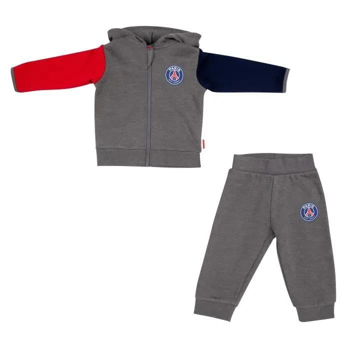 Ensemble jogging bébé - PARIS SAINT GERMAIN - PSG - Coton - Gris - Football-0