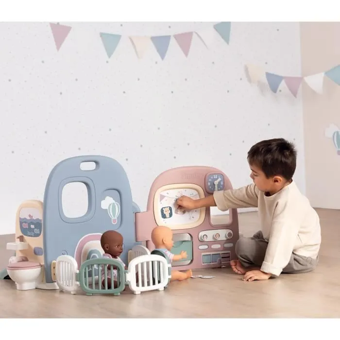 Smoby - Baby Care - Crèche 5 Espaces + 27 Accessoires - Poupon jusqu'à 42 cm-2