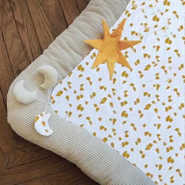 Tapis d'activités safari pour bébé Beige 100x100 cm-1