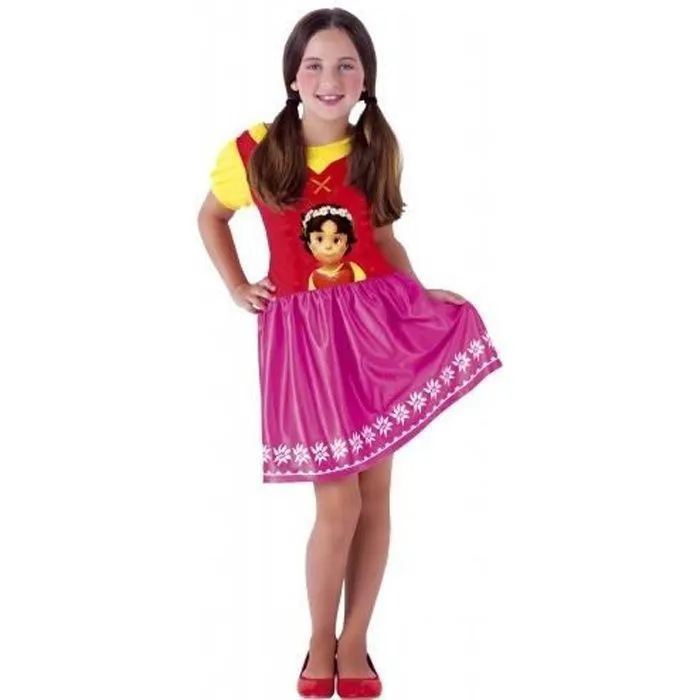 Déguisement enfant - Heidi - Modèle Heidi enfant - Couleur Blanc - Polyester - A partir de 3 ans-0
