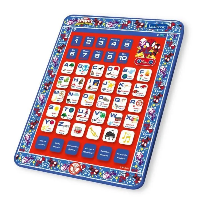 Tablette Éducative Bilingue SpiderMan (FR-EN) - LEXIBOOK - 7" - Bleu - Enfant - 5 modes d'apprentissage-1