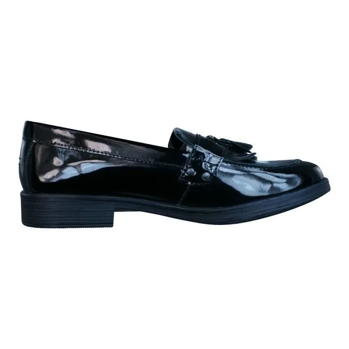 Chaussures en cuir verni pour filles Geox J Agata A - Noir-2