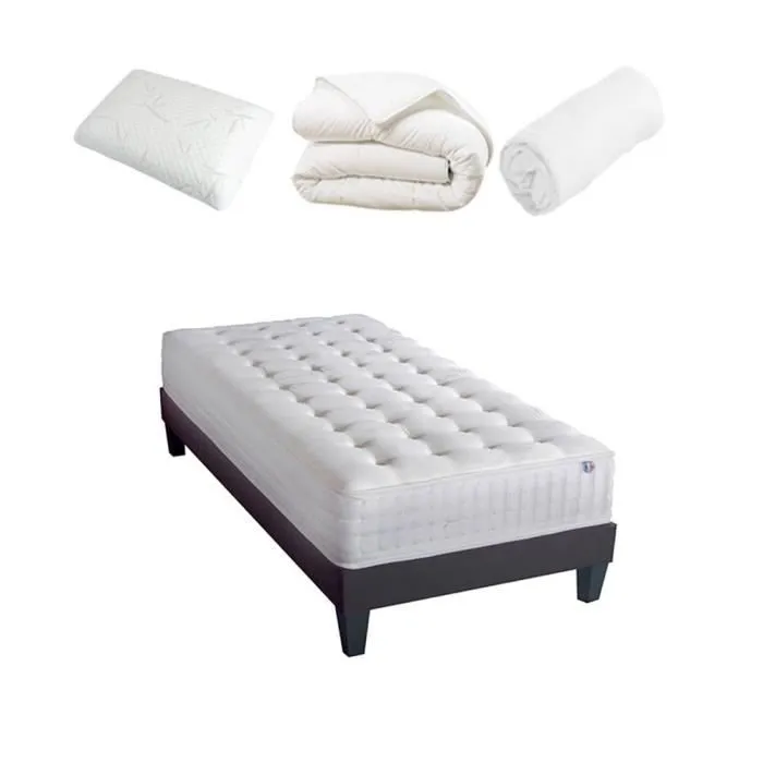 Ensemble Matelas + Sommier - OLYMPE LITERIE - APOLLON - 90x190 cm - Mémoire de forme - 1 place-0