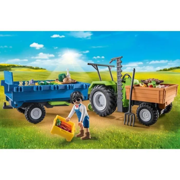 PLAYMOBIL 71249 Tracteur avec remorque, Country La Ferme, 42 pièces, Dès 4 ans-1