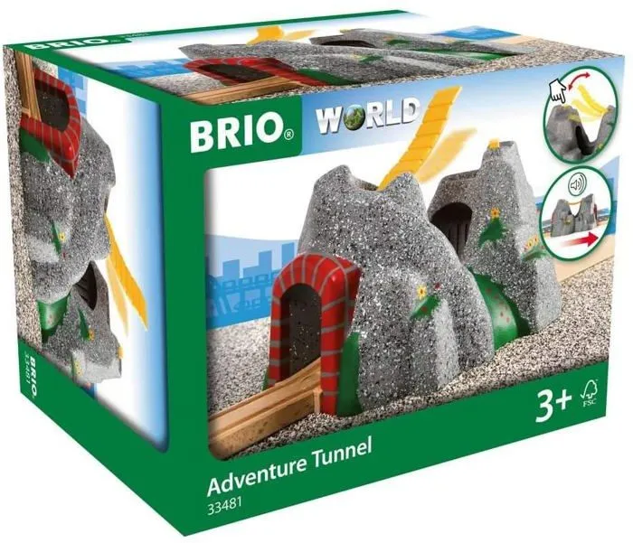 Brio World Tunnel d'Aventures - 4 sons - Accessoire pour circuit de train en bois - Ravensburger - Mixte dès 3 ans - 33481-2