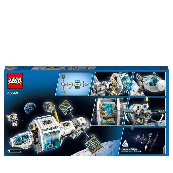 LEGO® 60349 City La Station Spatiale Lunaire, Ensemble Inspiré de la NASA, Jouet sur l'Espace, avec Astronautes, Enfants 6 Ans-5