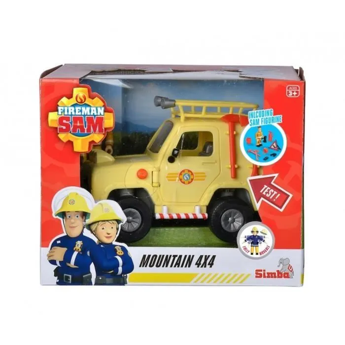 Jouet - SIMBA - Veicolo 4x4 con personaggio Sam - Blanc - Sam le Pompier - 3 ans - Intérieur - Enfant - Garçon-0