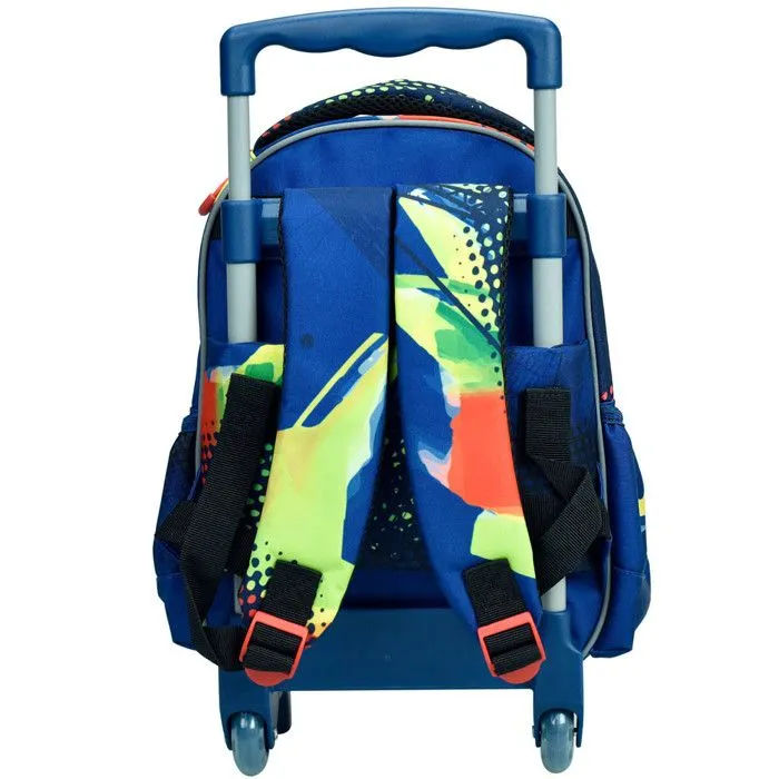 Sac à dos à roulettes Spiderman Marvel Bleu 30 CM Trolley Maternelle-2