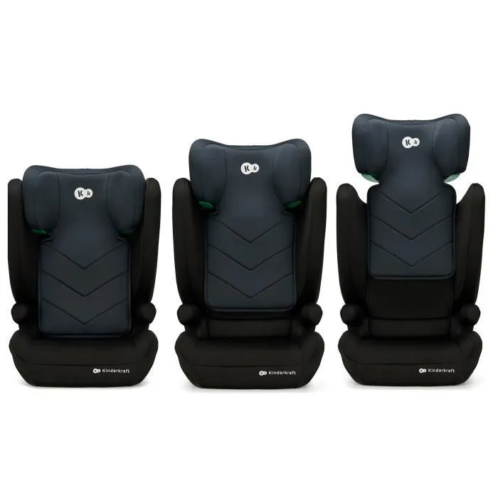 Siège auto I-size 100-150 cm - KINDERKRAFT I-SPARK - Rehasseur pour enfants - Installation rapide - Systèmes de sécurité - Noir-1