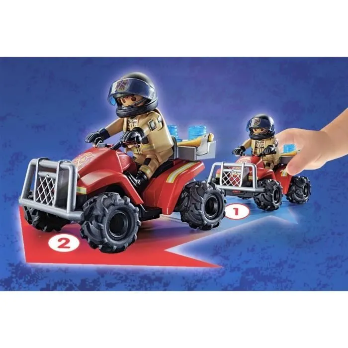 PLAYMOBIL 71090 Pompier et quad, City Action, Les pompiers, 20 pièces, Dès 4 ans-2