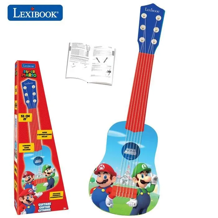 Lexibook - Ma Première Guitare Super Mario - 53 cm - Guide d'apprentissage inclus-0