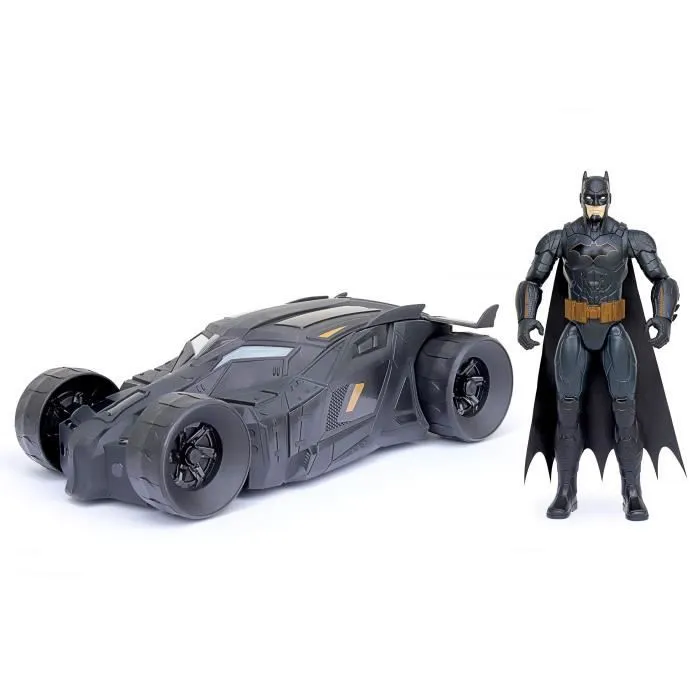 Figurine Batman 30cm avec sa Batmobile - BATMAN - Pack Batman + Batmobile - Mixte - Noir-0