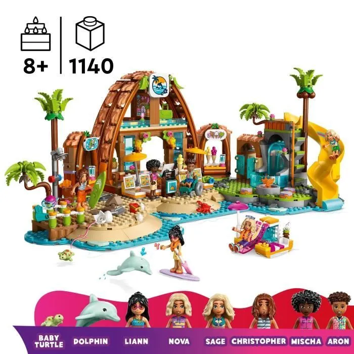LEGO Friends 42673 Vacances à l’Hôtel de la Plage - Jeu de Construction pour Fille 8 Ans-1