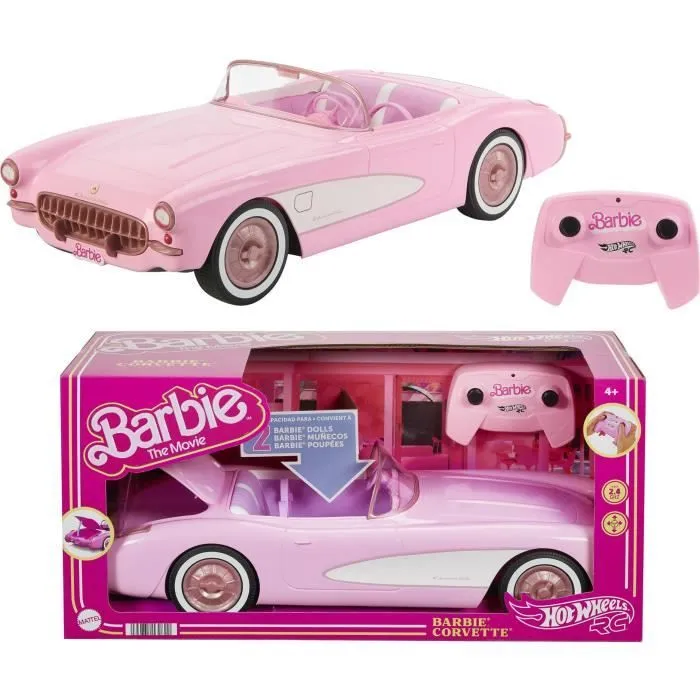 Hot Wheels®-Corvette® Barbie® radiocommandée-Tirée du film Barbie HPW40 - Collection capsule-0
