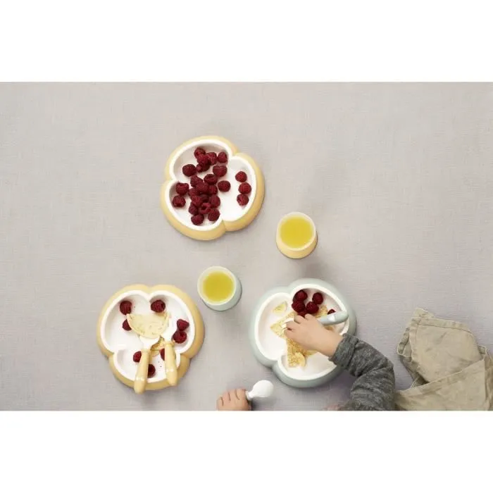 BABYBJÖRN Ensemble Repas Bébé, lot de 4, Bleu pastel-4