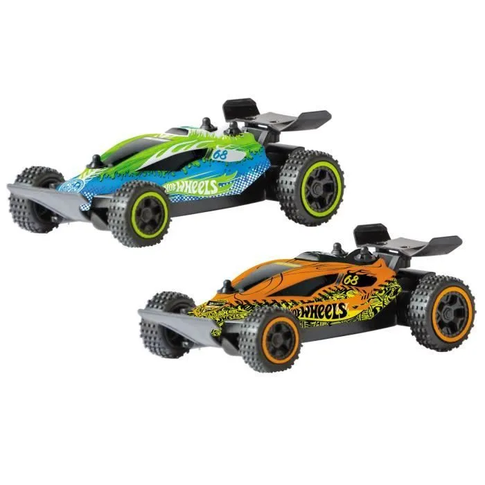 Voiture Radiocommandée - HOT WHEELS - Micro Buggy R/C 1:28 - Rapide et Réactif - Garçon - A partir de 3 ans-0