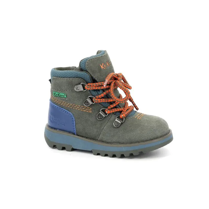 Bottillons - KICKERS - Kicknature - Cuir - Vert - Enfant-0