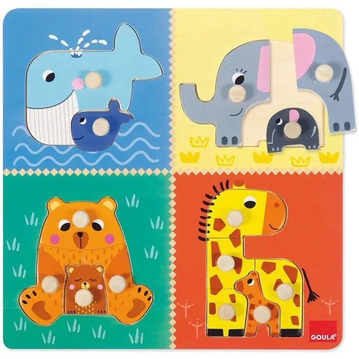 Puzzle Animaux Mamás Y Bebés Diset - Pour Bébé de 2 ans et plus - Moins de 100 pièces - Multicolore-1