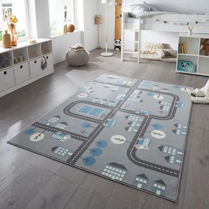 Tapis - Hanse Home - Town Gris - 80 x 150 cm - Polypropylène et jute-0