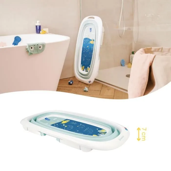 BADABULLE Baignoire pliable, 35L, super compact, bouchon de vidange témoin de chaleur, design ludique-2