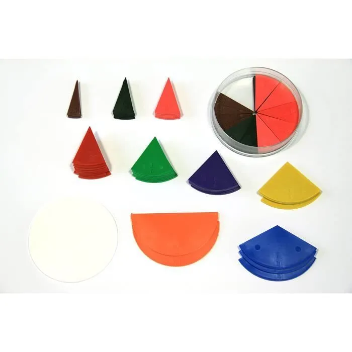 WISSNER ® AKTIV lernen - Fractions Plastiques Rondes, 10 Cercles complets, en Coffret Plastique - RE-Plastic® --1