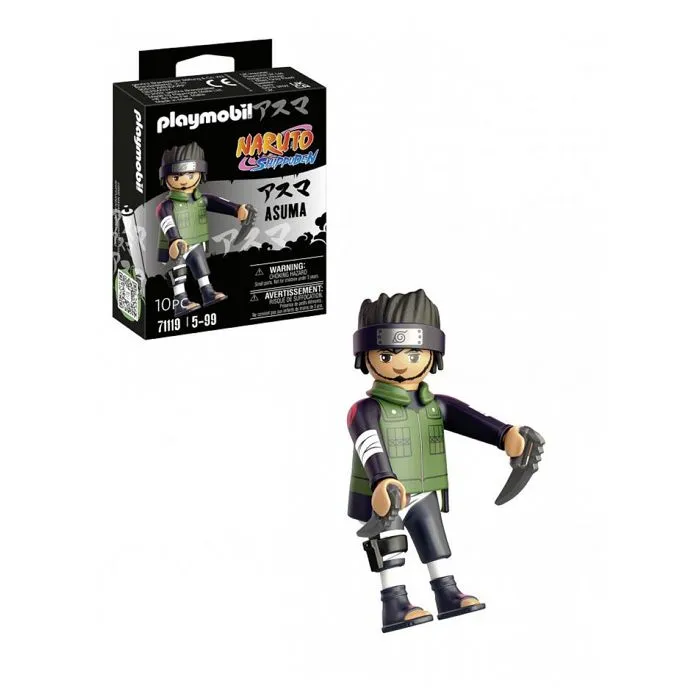 Figurine - PLAYMOBIL - Asuma - Naruto Shippuden - Vert - Multicolore - Enfant-3