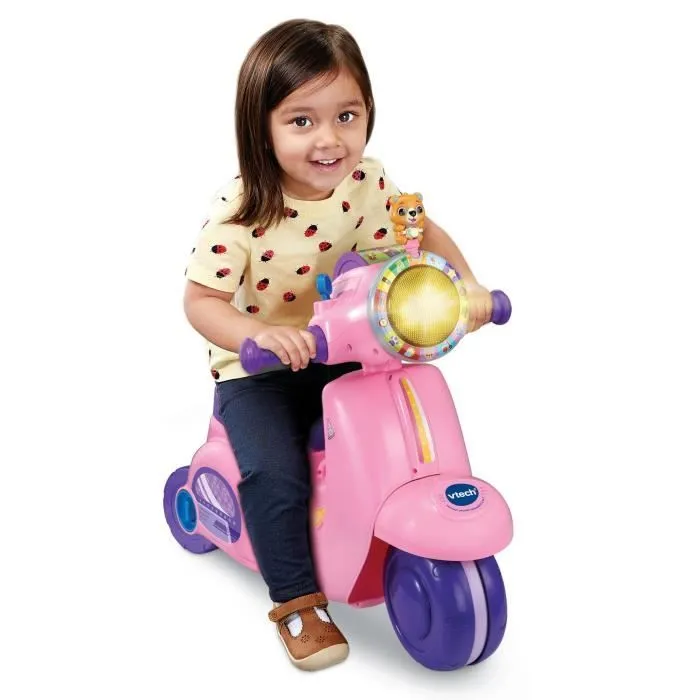 VTECH PORTEUR SCOOTER INTERACTIF 3 EN 1 ROSE-2