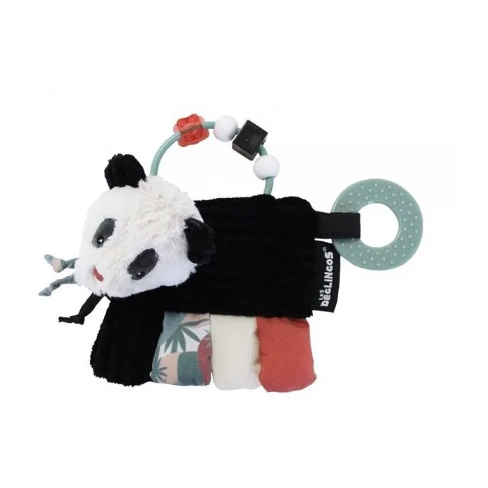 Jouet d'éveil - LES DEGLINGOS - Hochet d'activités Rototos le Panda - Blanc - Mixte - 0 mois - Coton, Polyester-1