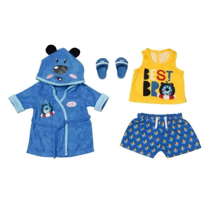 Ensemble d'habits de poupée - ZAPF - BABY BORN BATH DELUXE TENUE POUR GARÇON - Multicolore - 3 ans - Fille-0