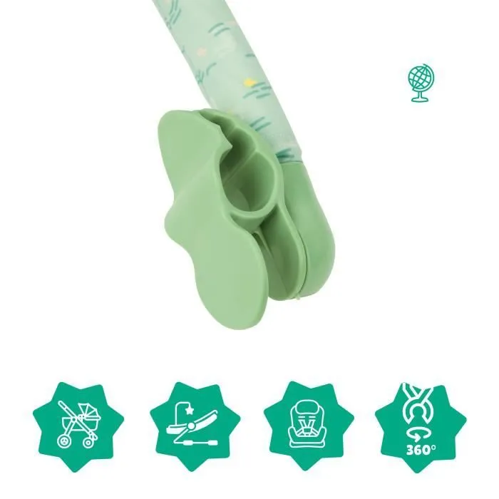BADABULLE Arche d'éveil bébé universelle, 3 jouets sensoriels, facile à positionner avec clips rotatifs à 360°-2