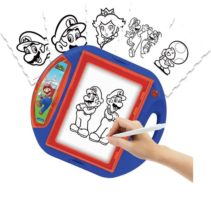 Projecteur à dessin Super Mario - LEXIBOOK - Rouge - Enfant - 10 modèles - 4 tampons - Écran rétroéclairé-0